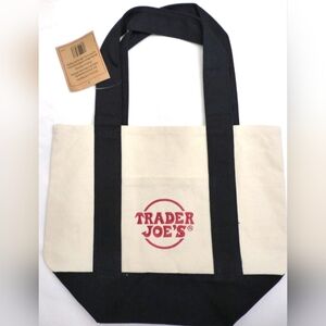 Trader Joe's - Mini Canvas Tote Bag - Navy Blue - Holiday 2025 - Limited Edition